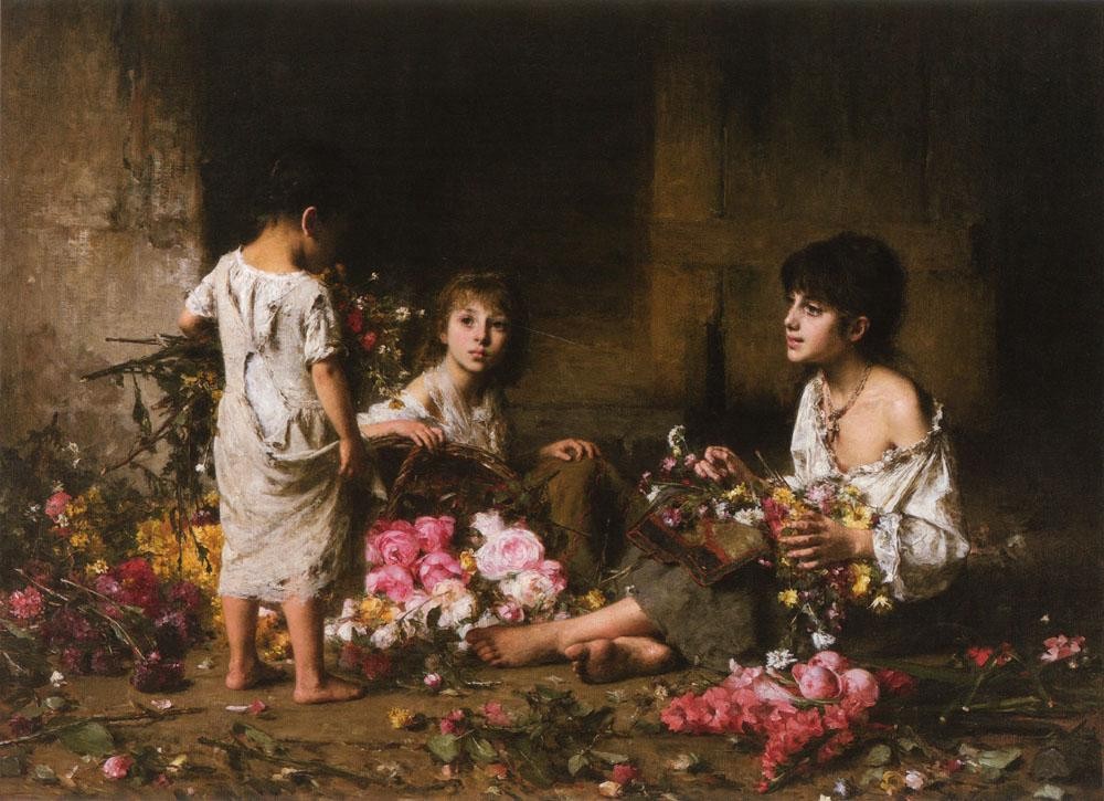 Alexei Alexeivich Harlamoff The Flower Girls